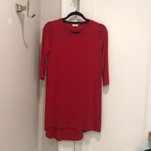 Red T-shirt dress
